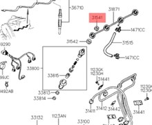 Гайка форсунки топливной M12x1.5 3154142001 Hyundai